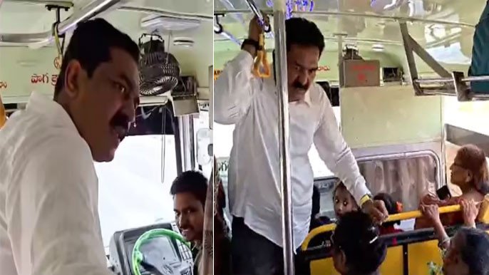 బస్సు వెంబడించి ఎమ్మెల్యే బోడె ప్రసాద్ ఆగ్రహం: ఆర్టీసీ డ్రైవర్‌కు వార్నింగ్